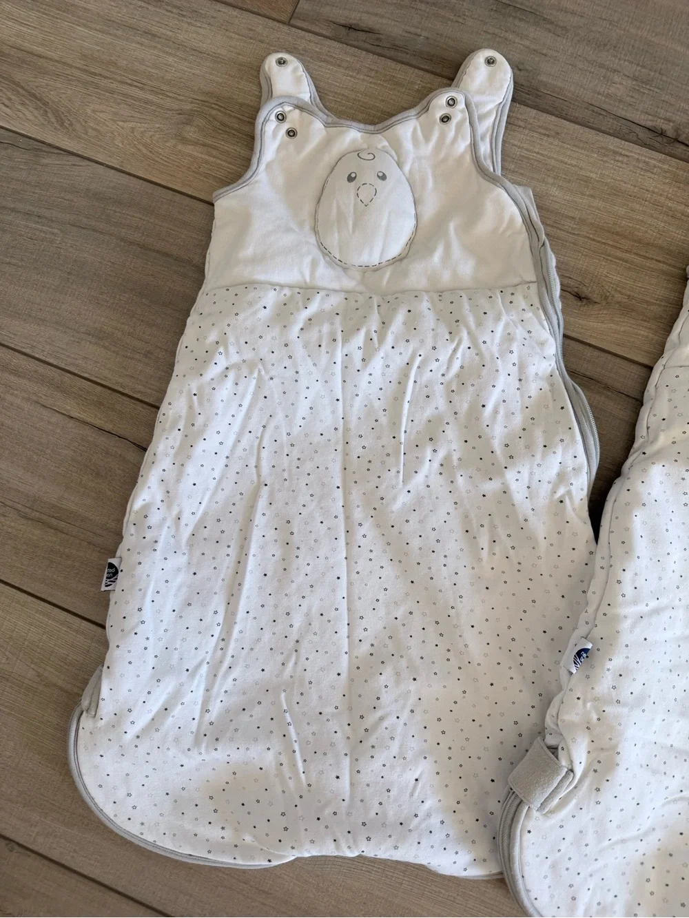 Nested Bean White Infant Sleep Sack Set